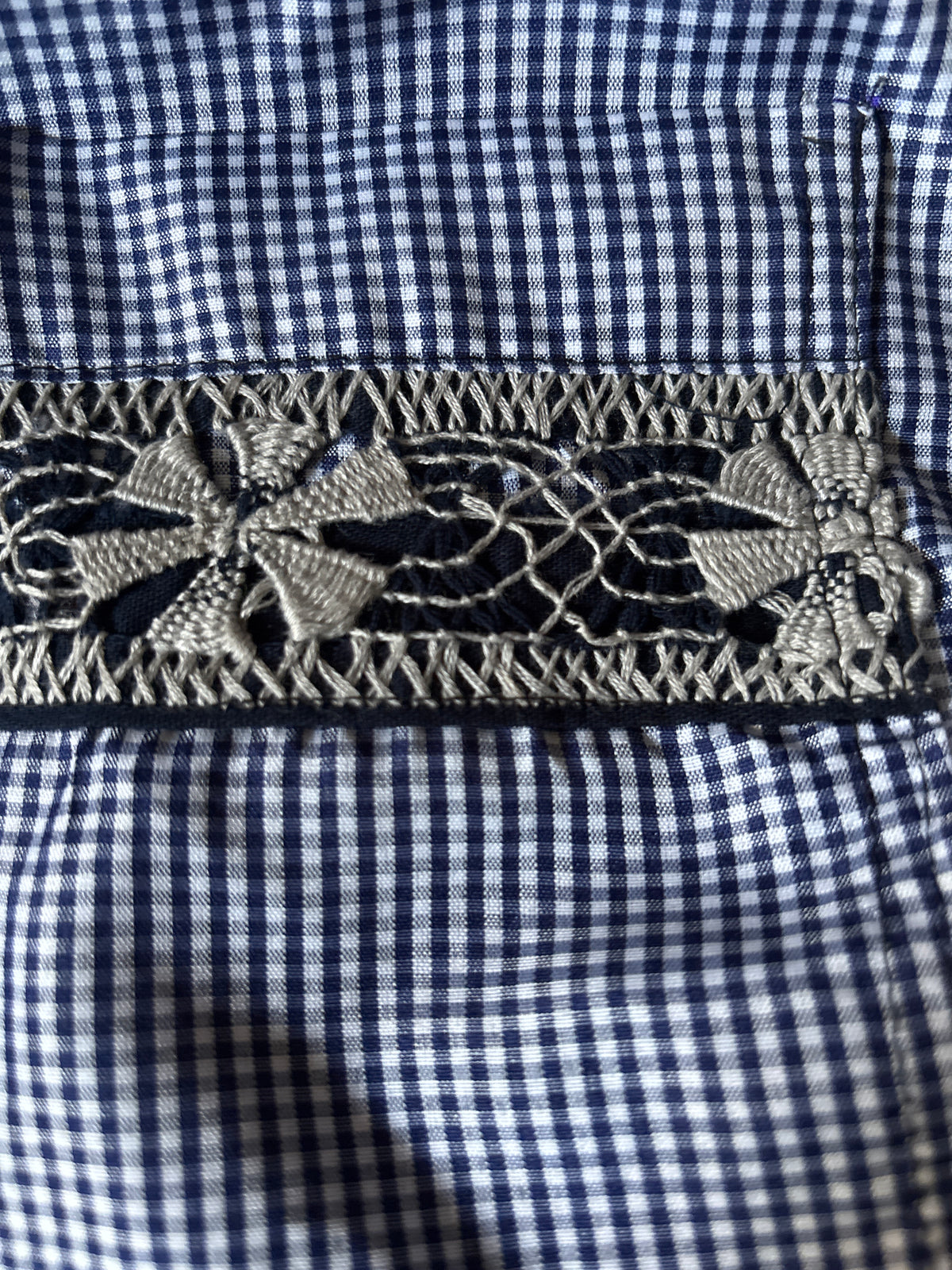 Mandiles Deshilados  Oaxaqueño-Rojo y Azul a cuadros