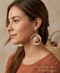 Aretes de Palma ~Forma De Sombreros ~ Modelo Único