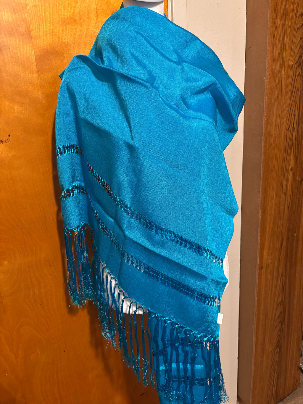 Rebozo De Seda -Azul