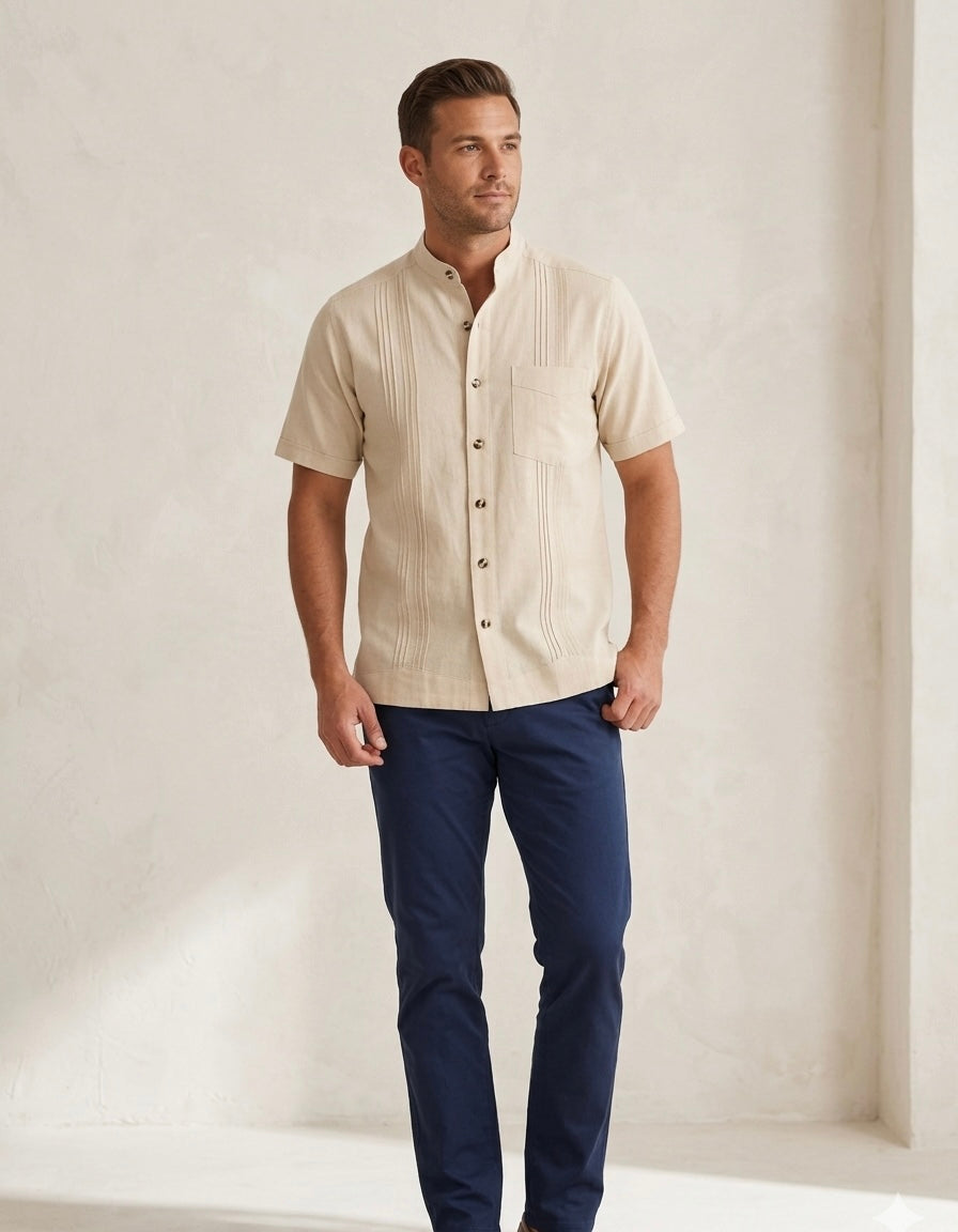 Camisas De Manta Sencillas-Dorada Y Beige
