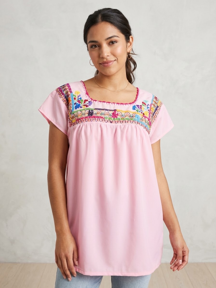 Blusa Deshilada Oaxaqueña -Modelo Único