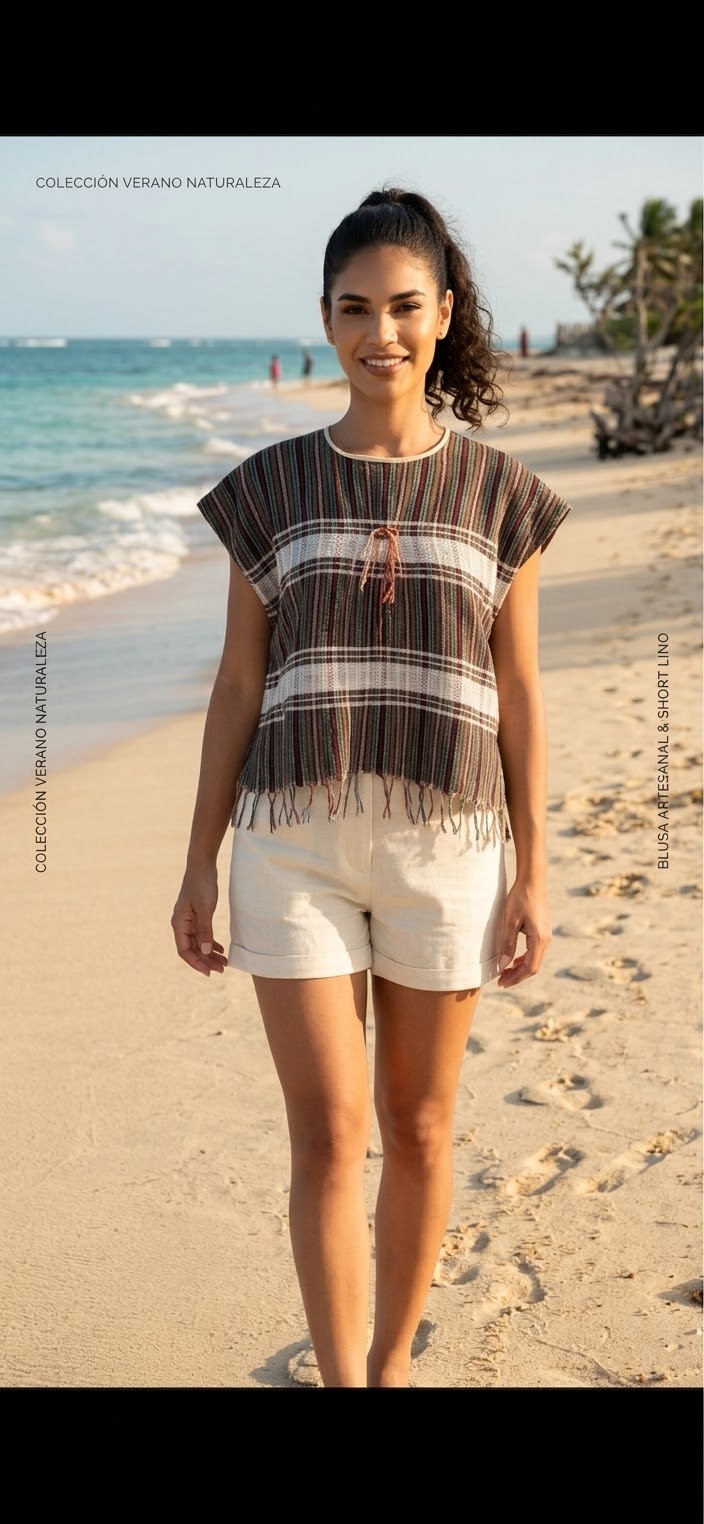 Blusa De Telar Oaxaqueña ~Modelo Único- De Rayas