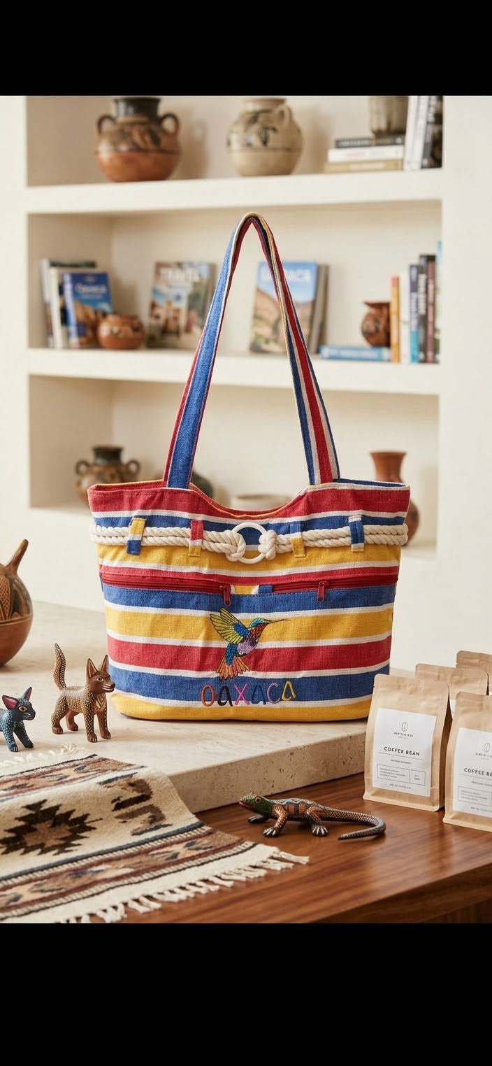 Bolsa De Telar A Rayas-Modelo Único