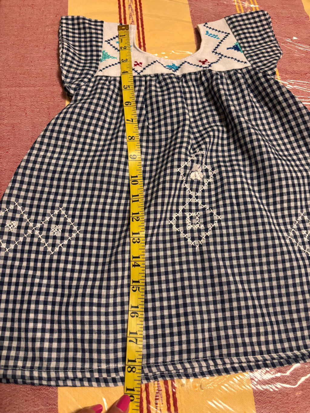 Vestidos De Niña Bordados- Modelos Unicos -Naranja y Azul