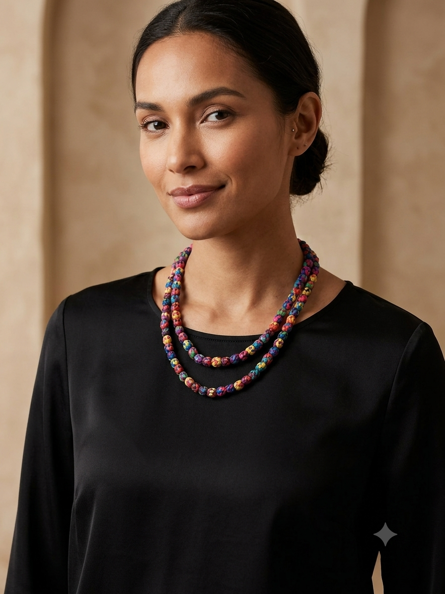 Collar de palma Oaxaqueño -Colores-Modelo Único