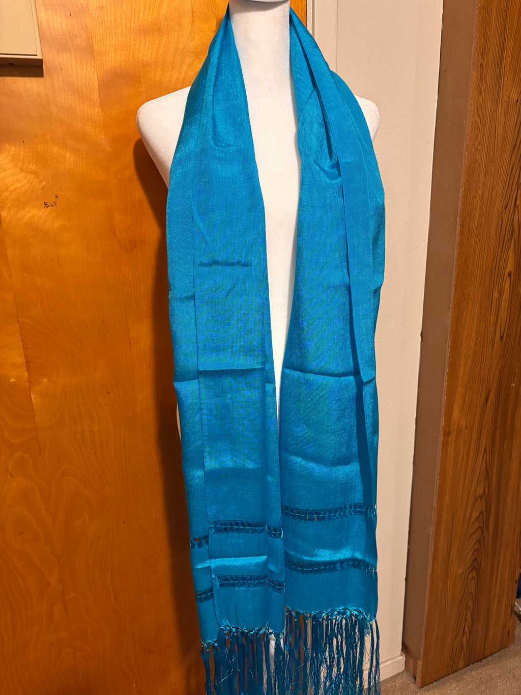 Rebozo De Seda -Azul