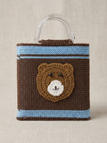 Bolsa De Mano Tejida - De Oso -Café