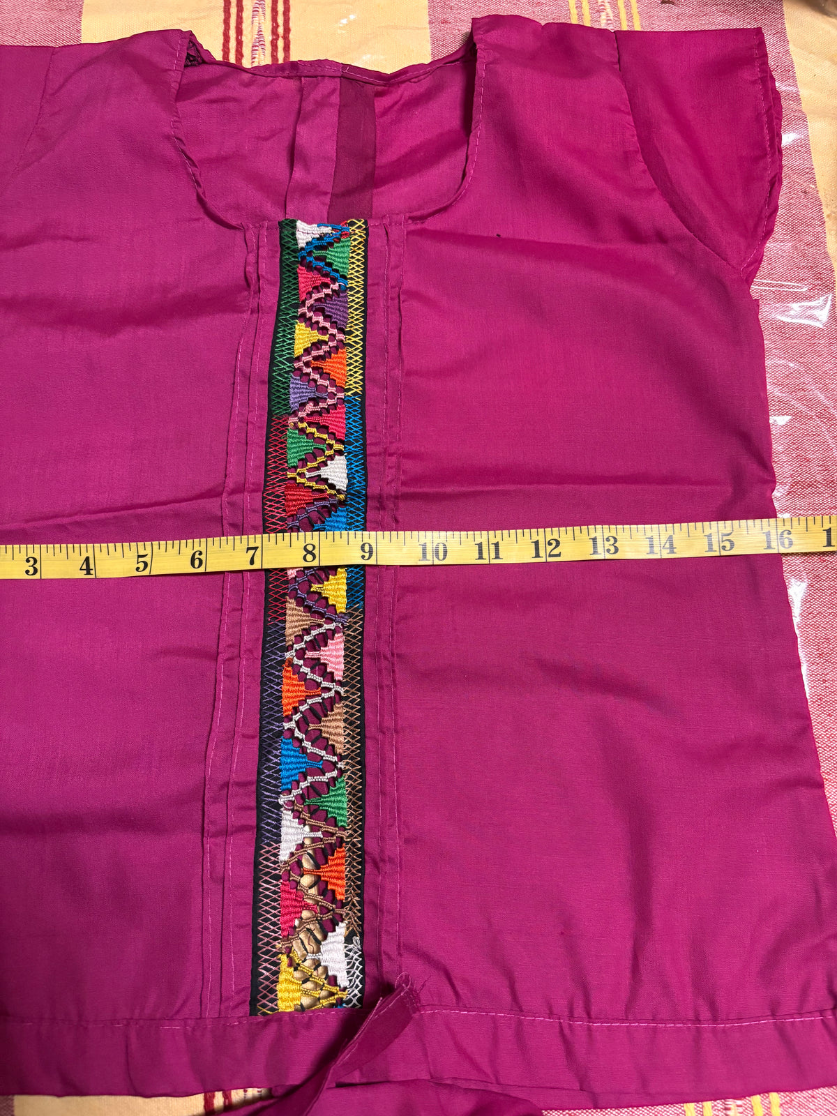 Blusa De Niña Deshilada -Fuchsia