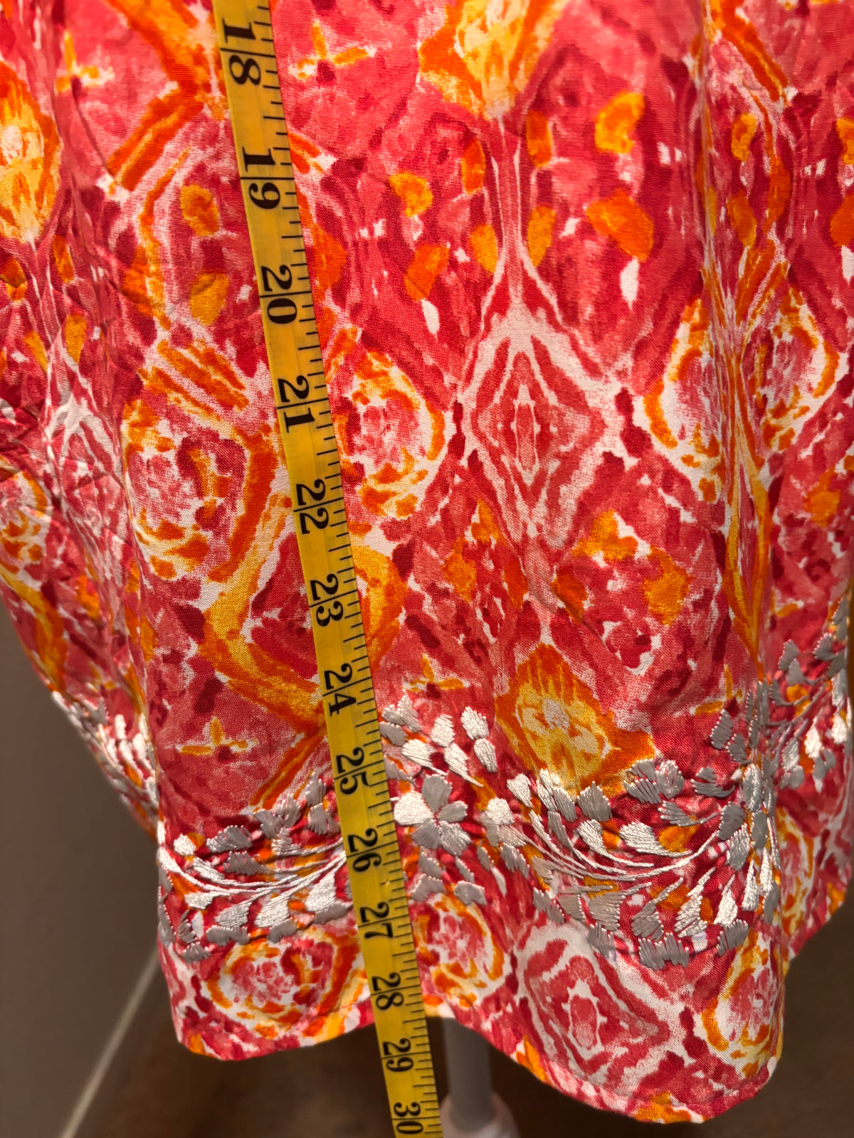 Blusa Bordada Oaxaqueña-Naranja - Modelo Único