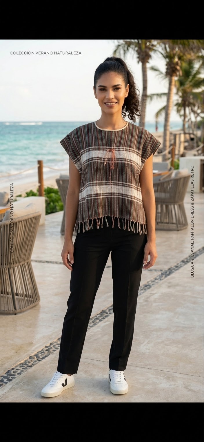 Blusa De Telar Oaxaqueña ~Modelo Único- De Rayas