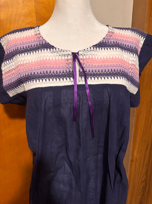Blusa De Manta Corrugada- Morada