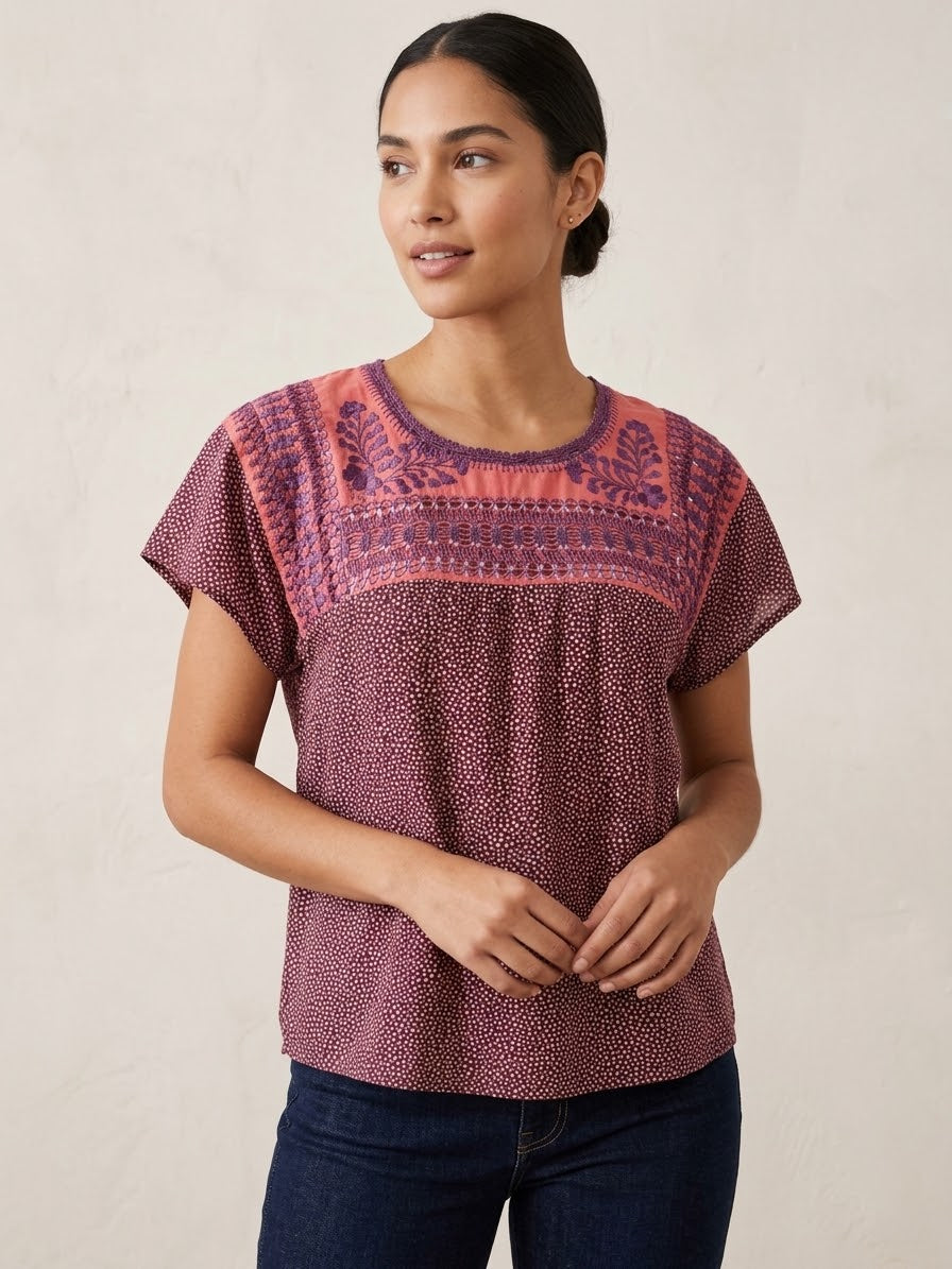 Blusa Con Deshilado Del Mosquito