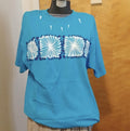 Playera Bordada Oaxaqueña Azul Celeste — Modelo Único