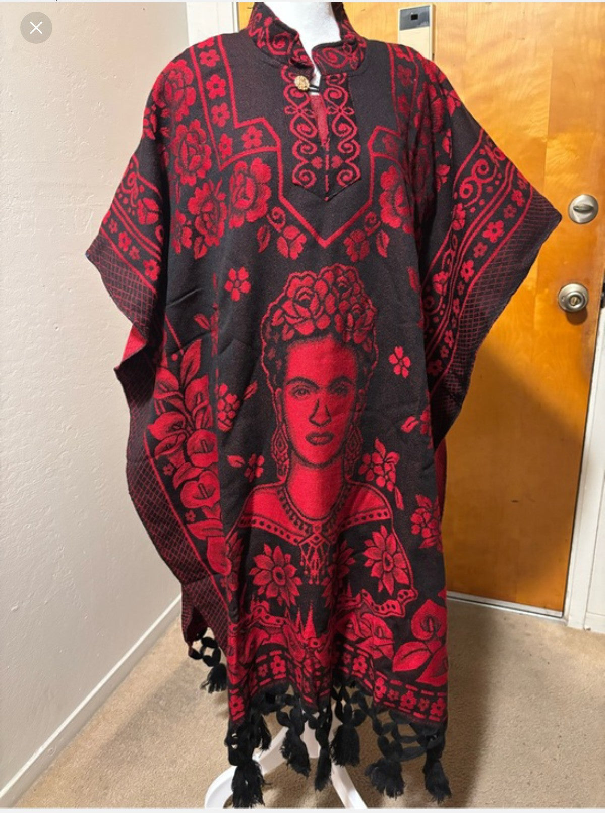 Gaban De Frida Oaxaqueño ~ Rojo Con Negro