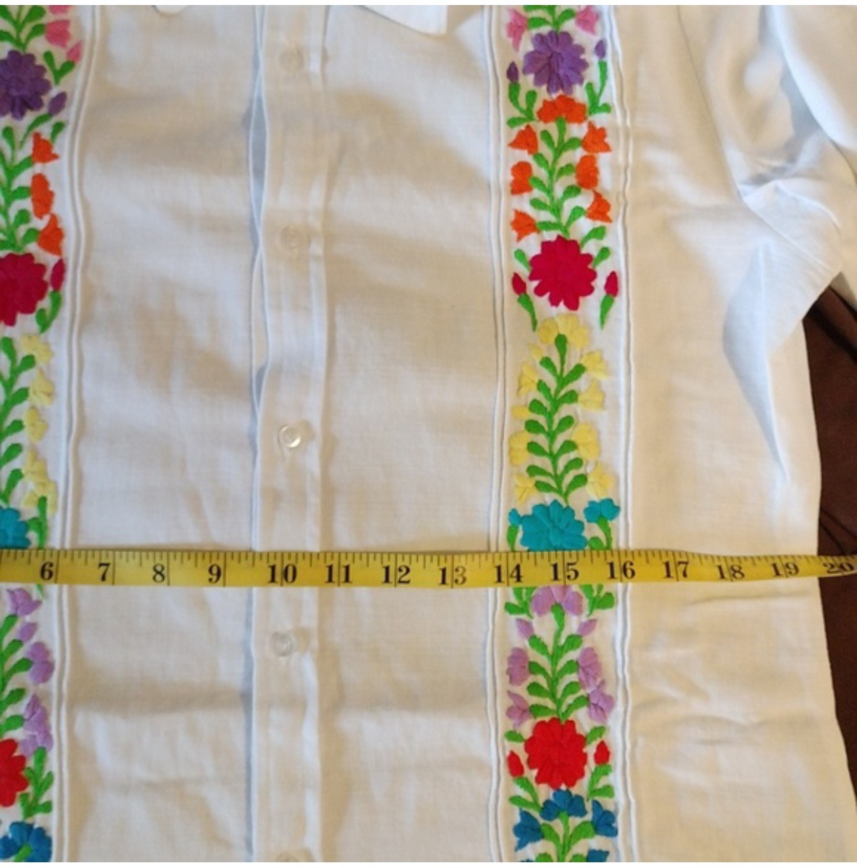 Camisa Bordada Oaxaqueña~ Pieza Única ~blanca