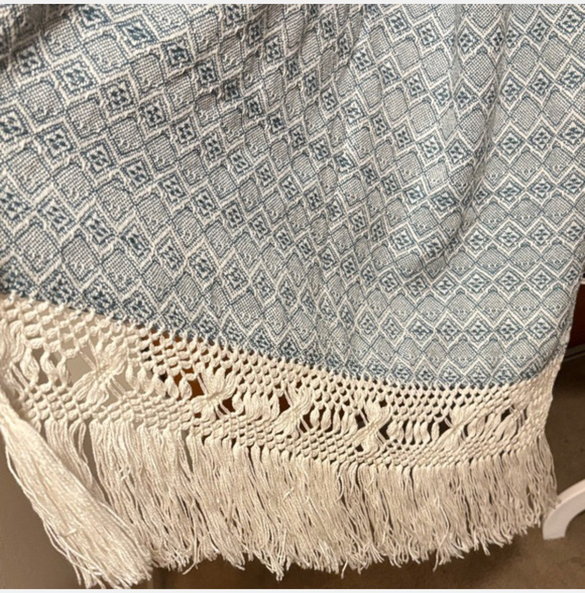 Rebozo De Telar Oaxaqueño ~ Azul Claro ~pieza Única