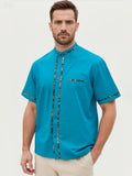 Camisa De Manta Oaxaqueña ~Modelo Único ~Azul