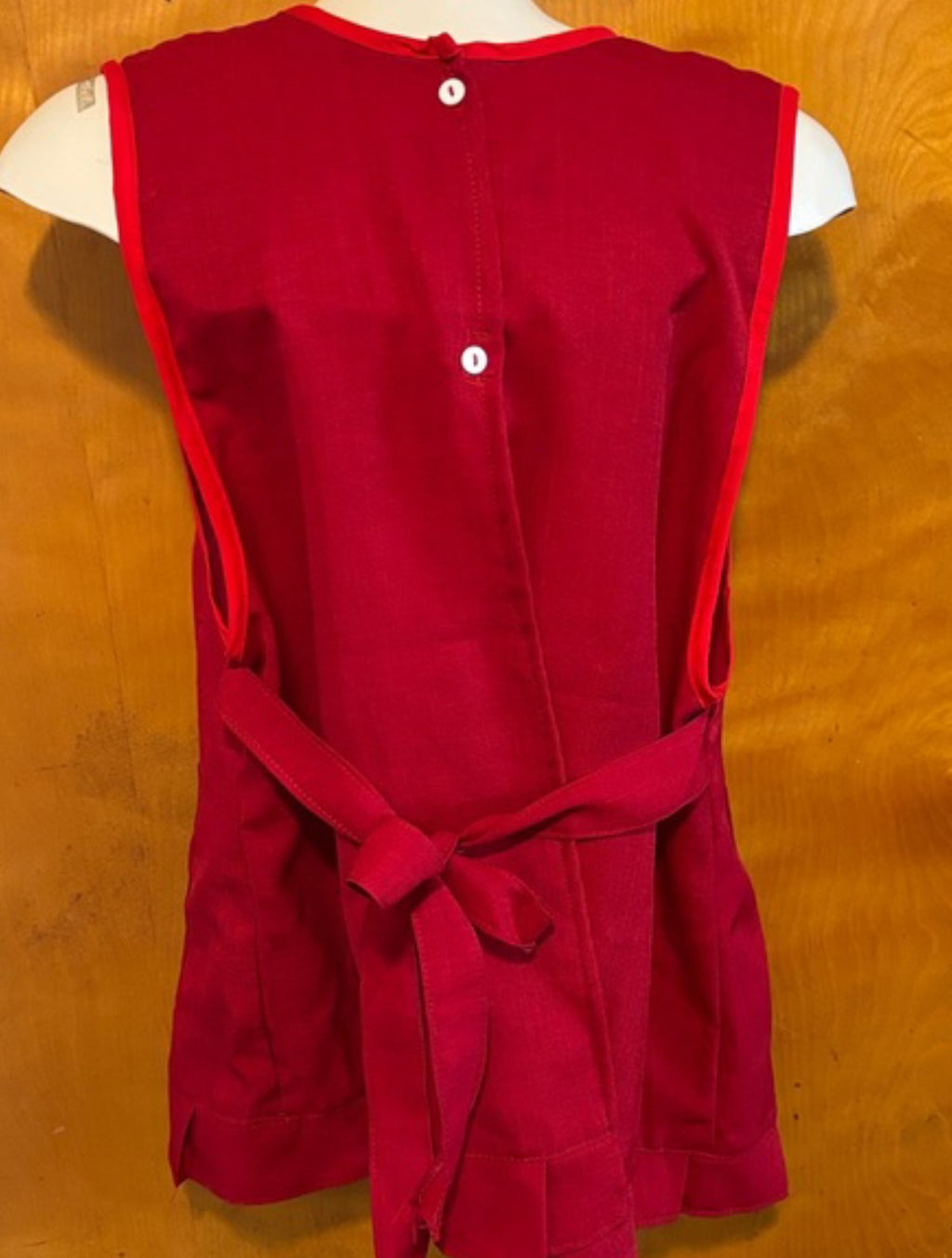 Mandil Bordado Oaxaqueño- Modelo Único -Rojo