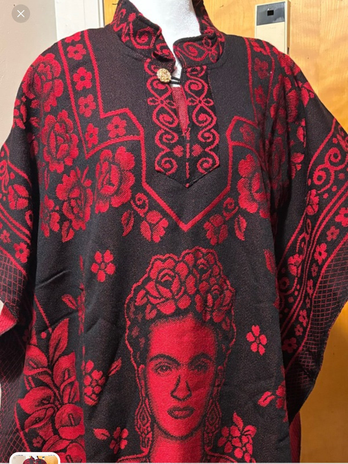 Gaban De Frida Oaxaqueño ~ Rojo Con Negro