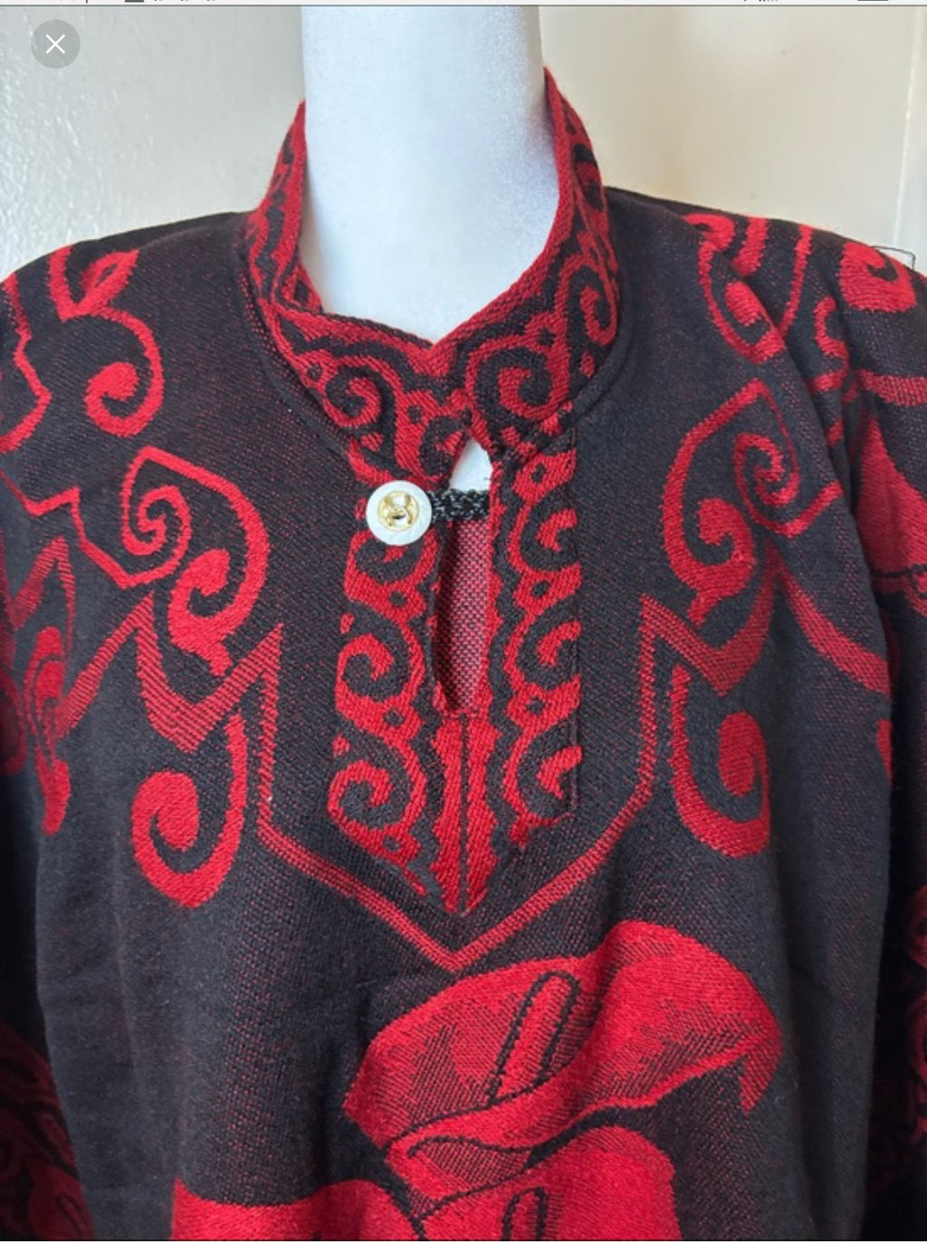 Gaban De Alcatraces Artesanal ~ Modelo Único ~Rojo