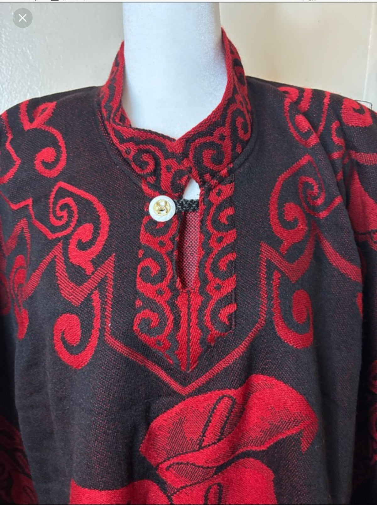 Gaban De Alcatraces Artesanal ~ Modelo Único ~Rojo