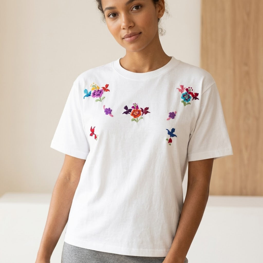 Playera blanca Oaxaqueña ~ Talla Única