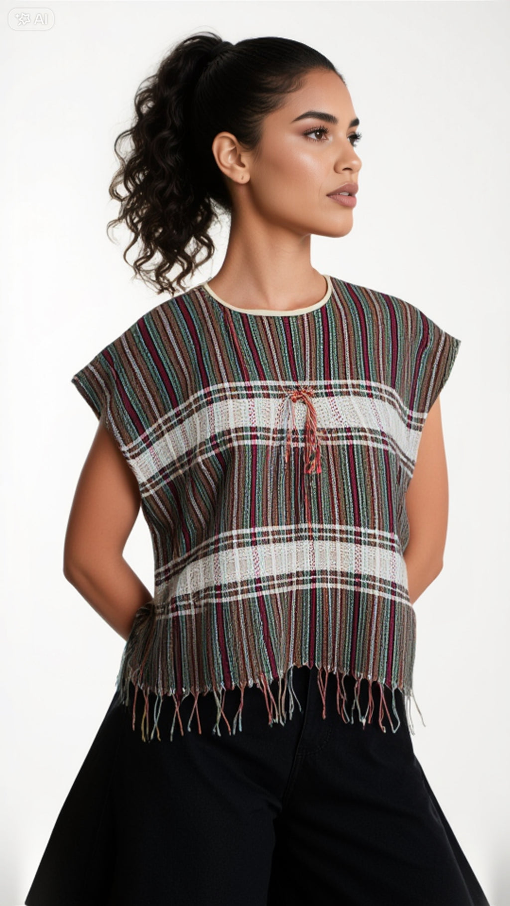 Blusa De Telar Oaxaqueña ~Modelo Único- De Rayas
