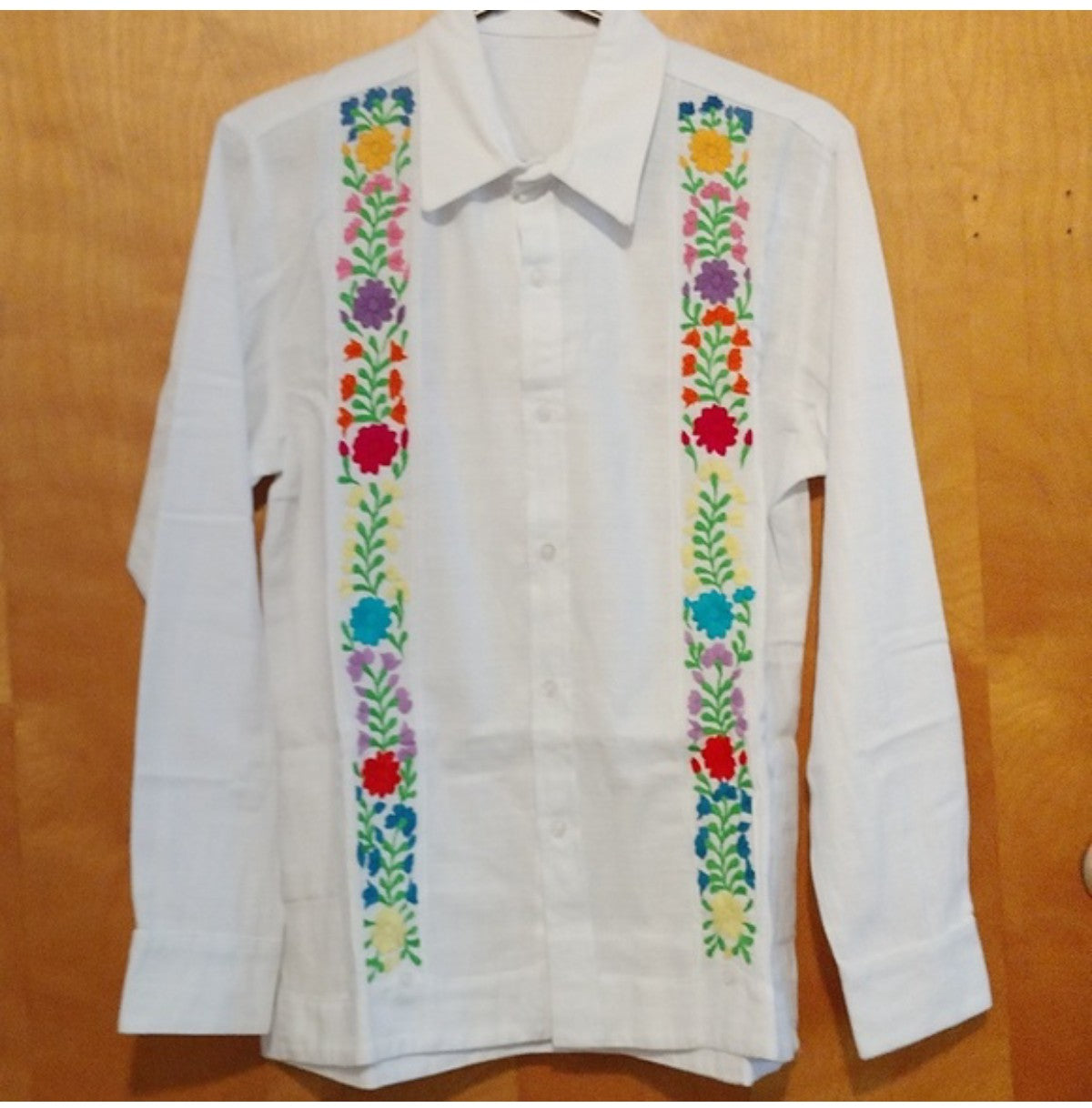 Camisa Bordada Oaxaqueña~ Pieza Única ~blanca