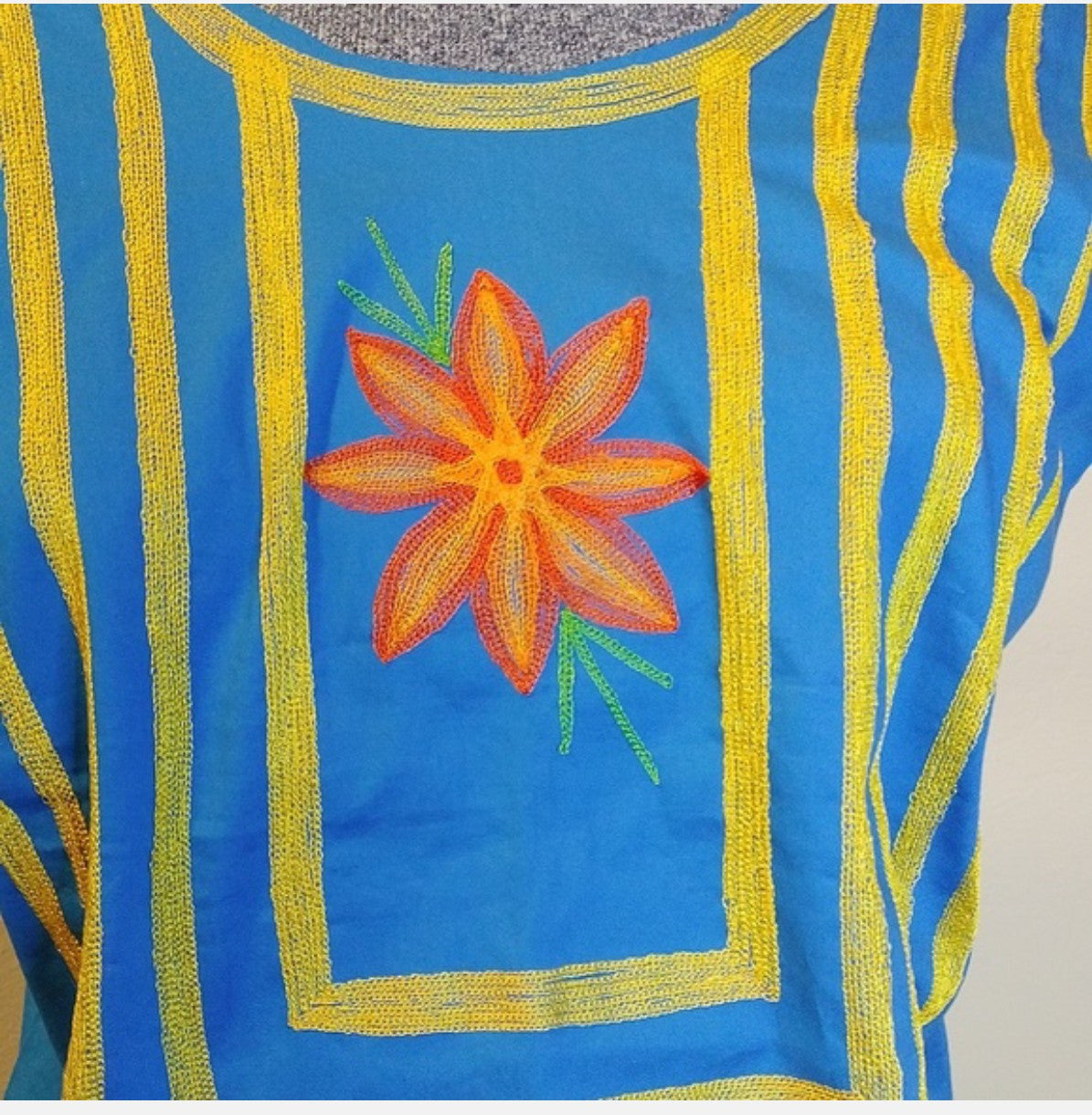 Blusa Oaxaqueña ~Azul Cielo ~Modelo Único