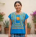 Blusa Oaxaqueña ~Azul Cielo ~Modelo Único