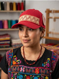Gorra Roja Oaxaqueña Con Deshilando en color beige