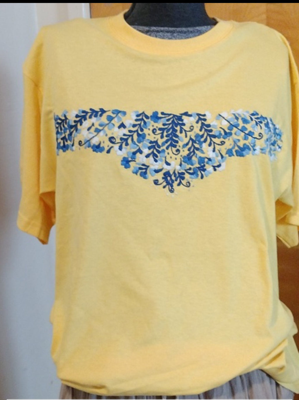 Playera Bordada Oaxaqueña ~Amarilla ~Modelo Único